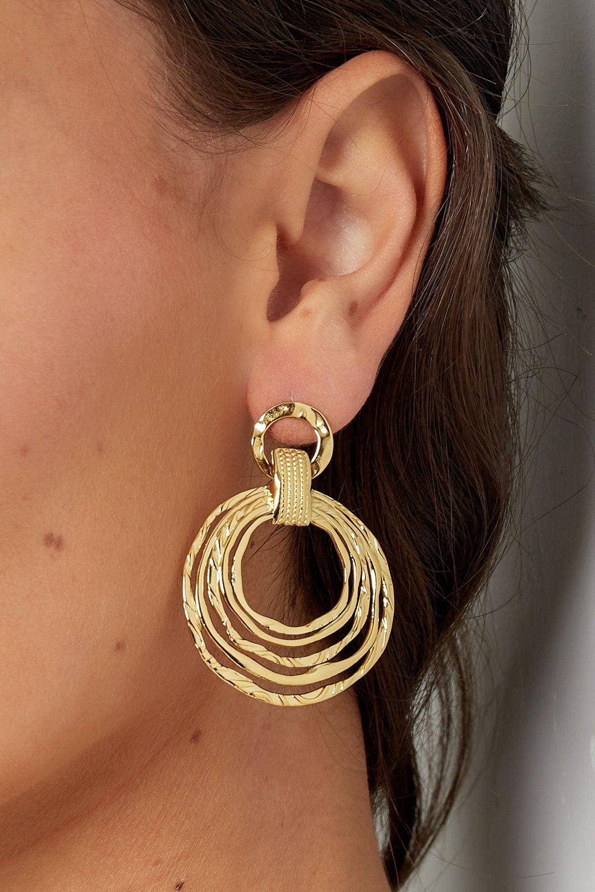 FRENCH RIVIERA | Bérénice geometric surgical steel earrings (gold)