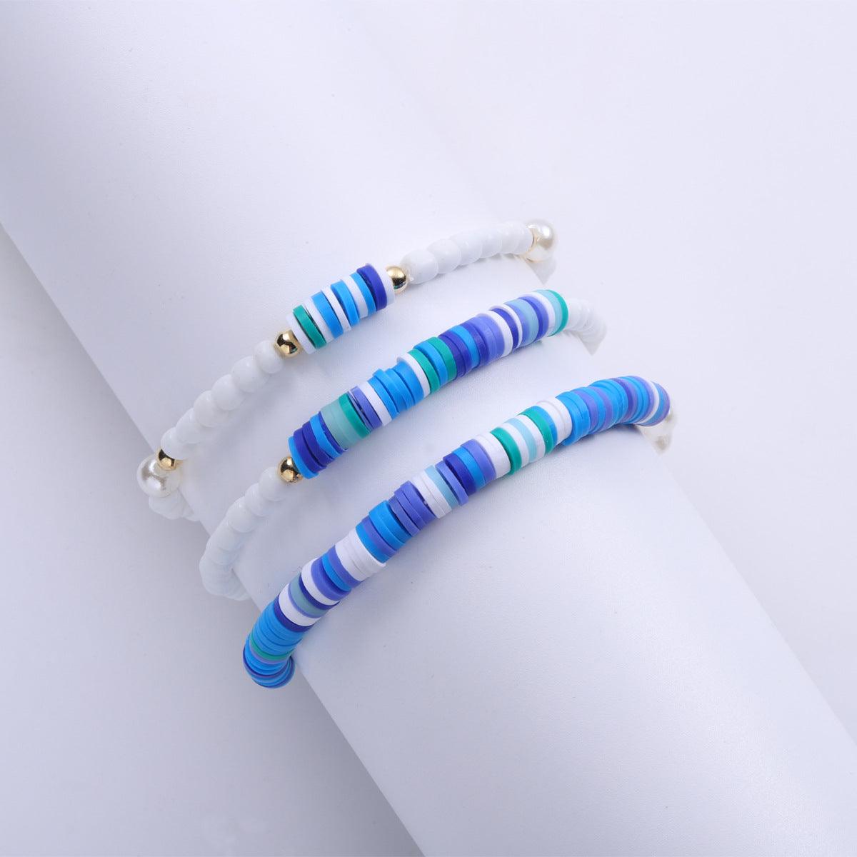 FRENCH RIVIERA | Sweeter Days - set of three blue-toned bracelets