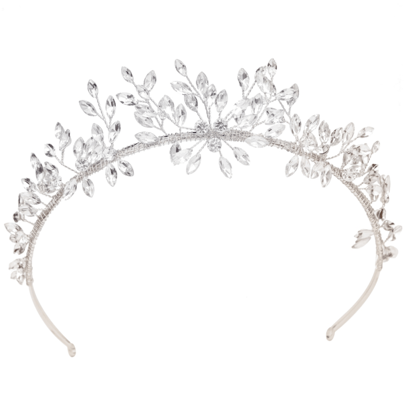 ATHENA BRIDAL, Bella silver party headband with crystals