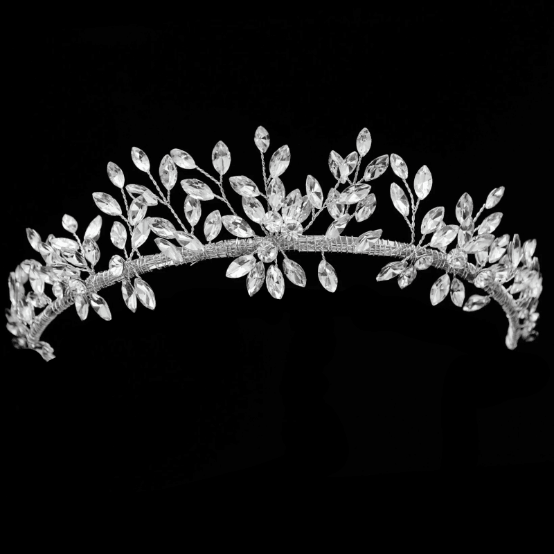 ATHENA BRIDAL, Bella silver party headband with crystals