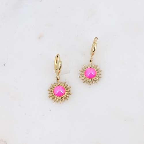 BOHM PARIS | Boucles Dao surgical steel neon pink earrings