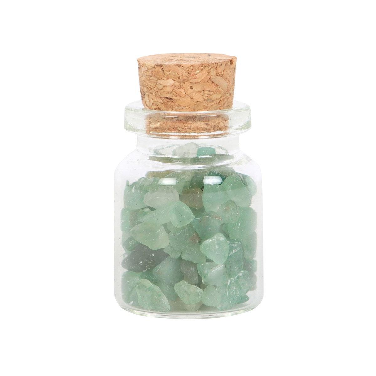 Jar of Luck, Green Aventurine - aventurine lucky stone bottle "luck"