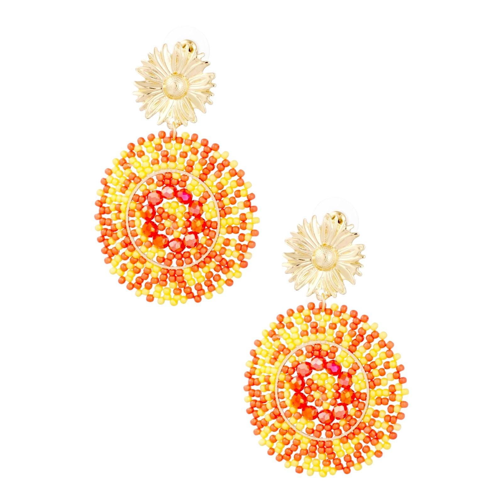 FRENCH RIVIERA | Caribbean-looking orange earrings