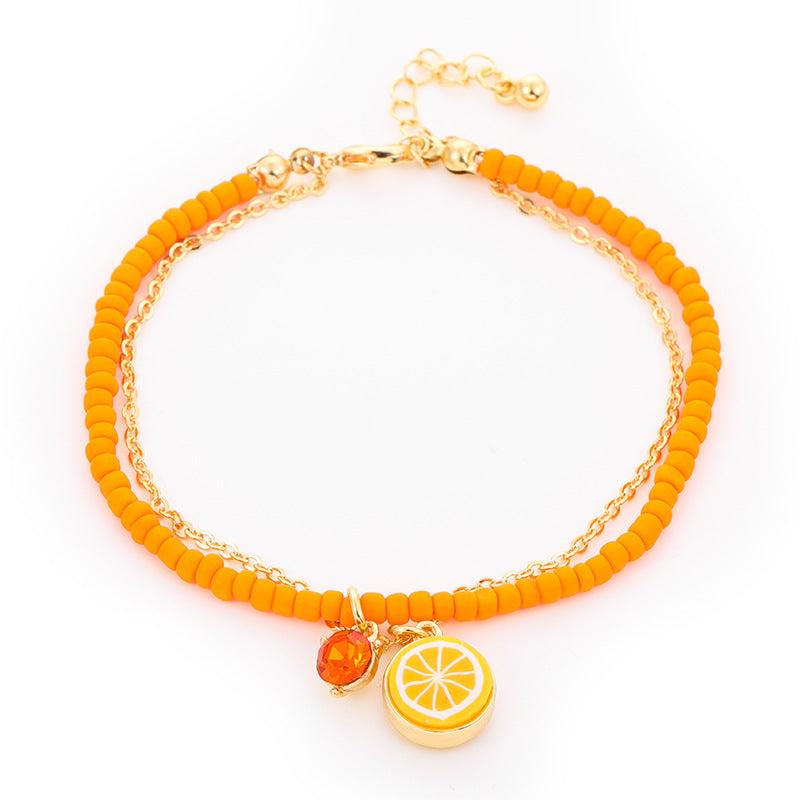 FRENCH RIVIERA | Orange Lemonade -orange summer bracelet