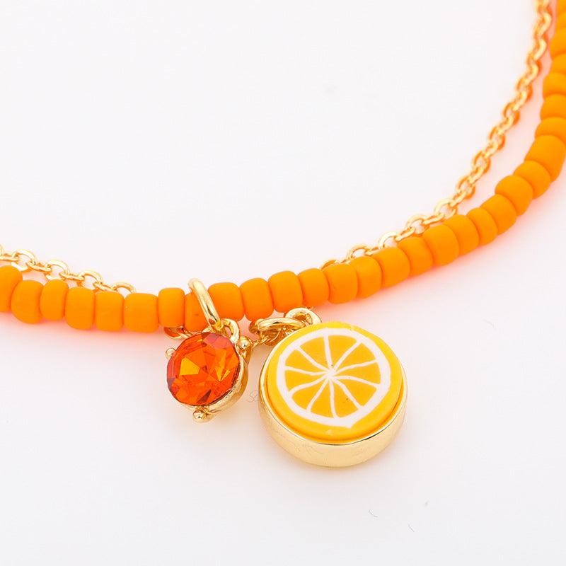 FRENCH RIVIERA | Orange Lemonade -orange summer bracelet