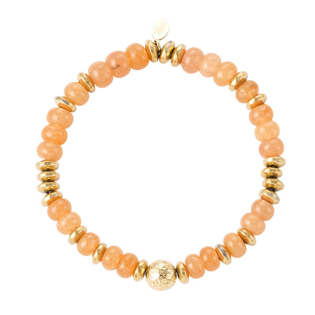 FRENCH RIVIERA | Sienna surgical steel bracelet with natural stone beads