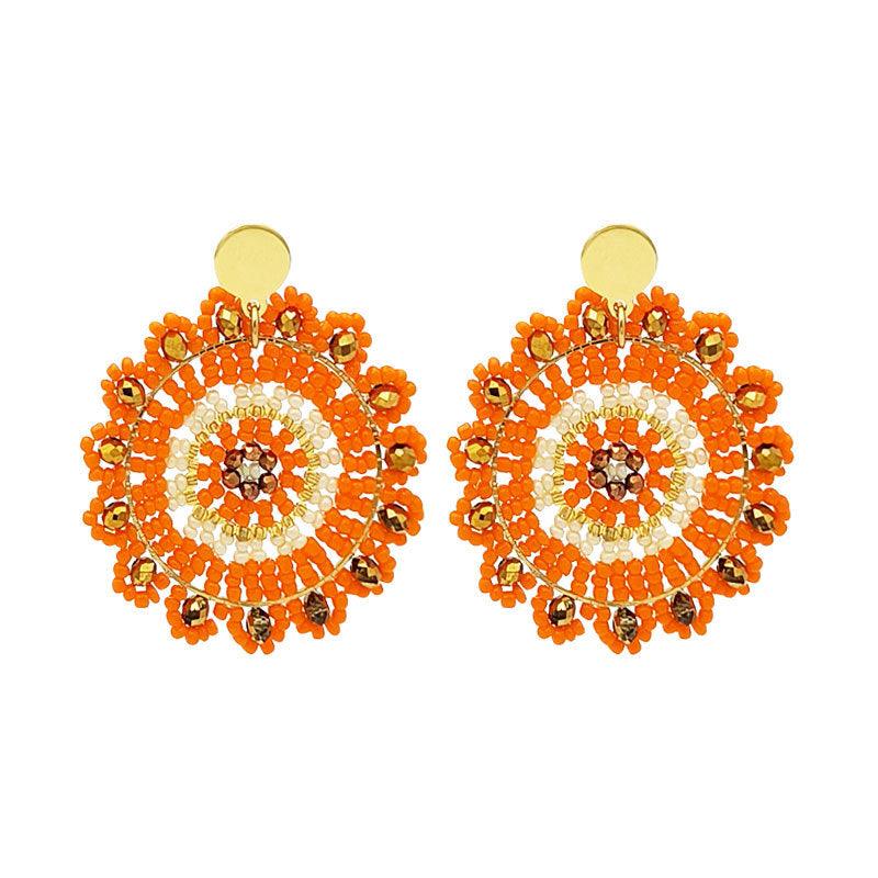 FRENCH RIVIERA | Sunshine orange surgical steel earrings