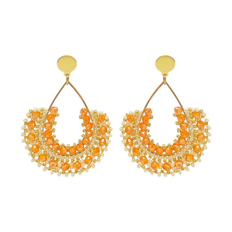 FRENCH RIVIERA | Joanna orange surgical steel earrings