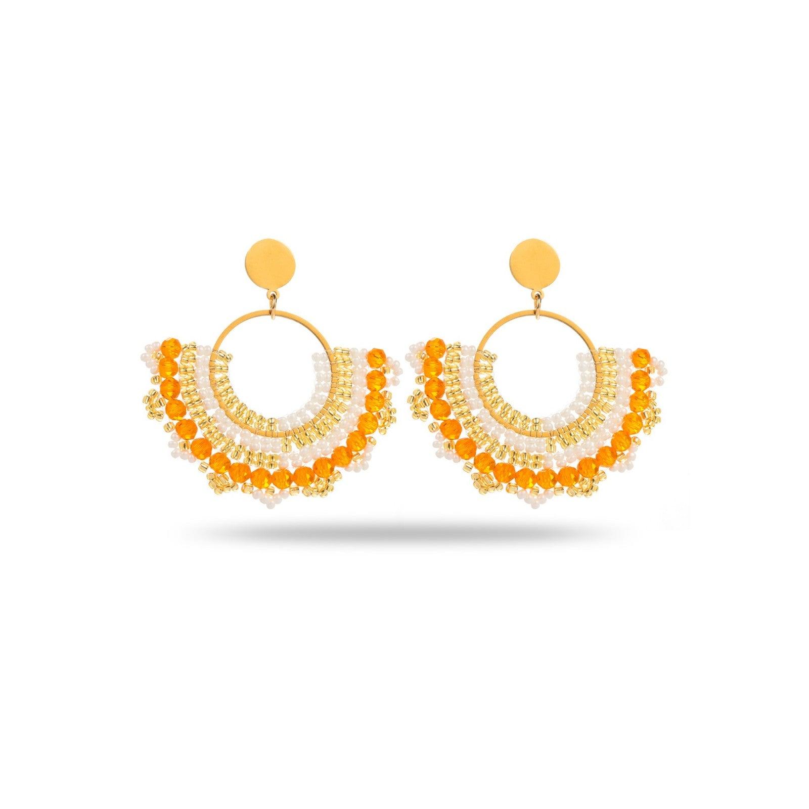 FRENCH RIVIERA | Lovely Day -orange surgical steel earrings