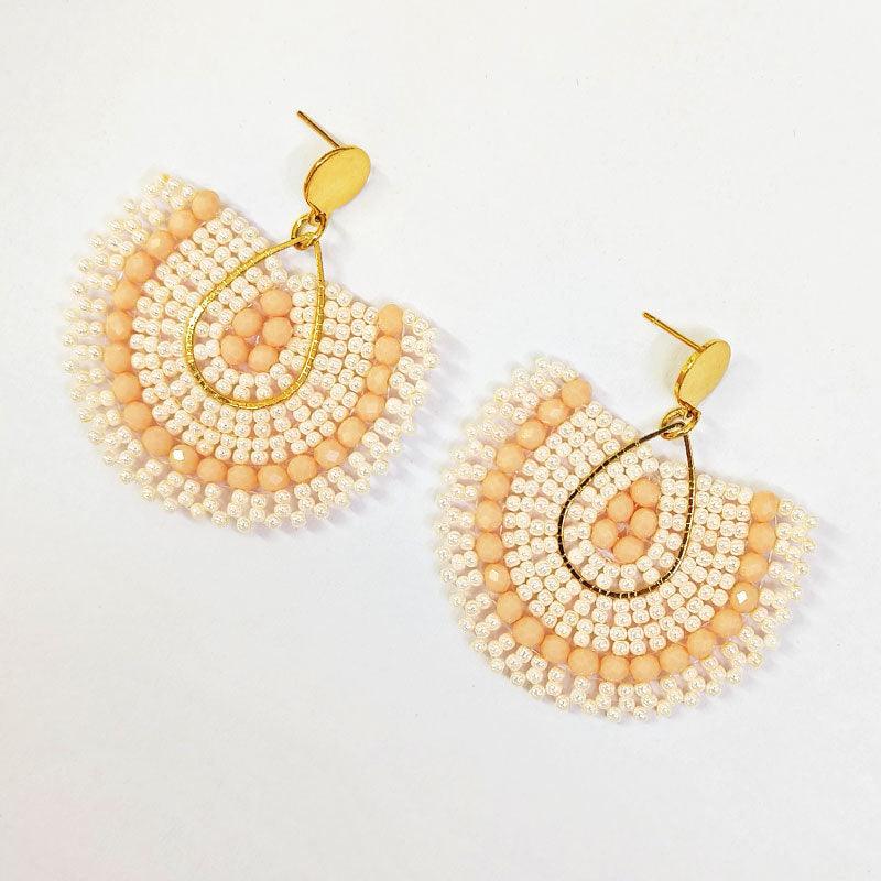 FRENCH RIVIERA | Gaby peach surgical steel earrings