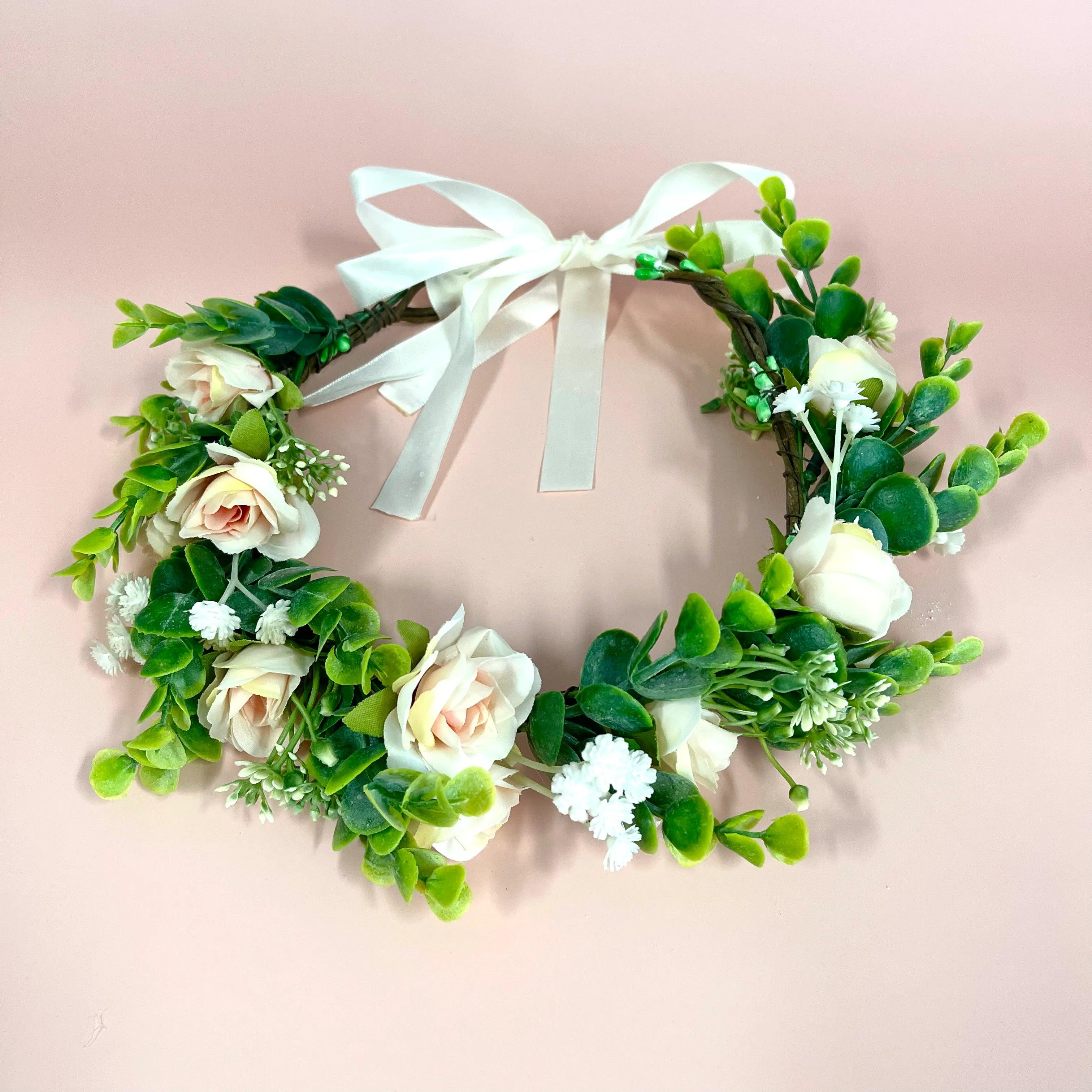 Flower crown | SUGAR SUGAR, Rose Fields peach flower headband