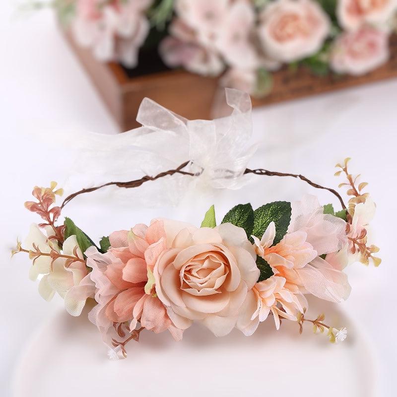 Flower crown | SUGAR SUGAR, Soft Morning Kiss peach flower headband