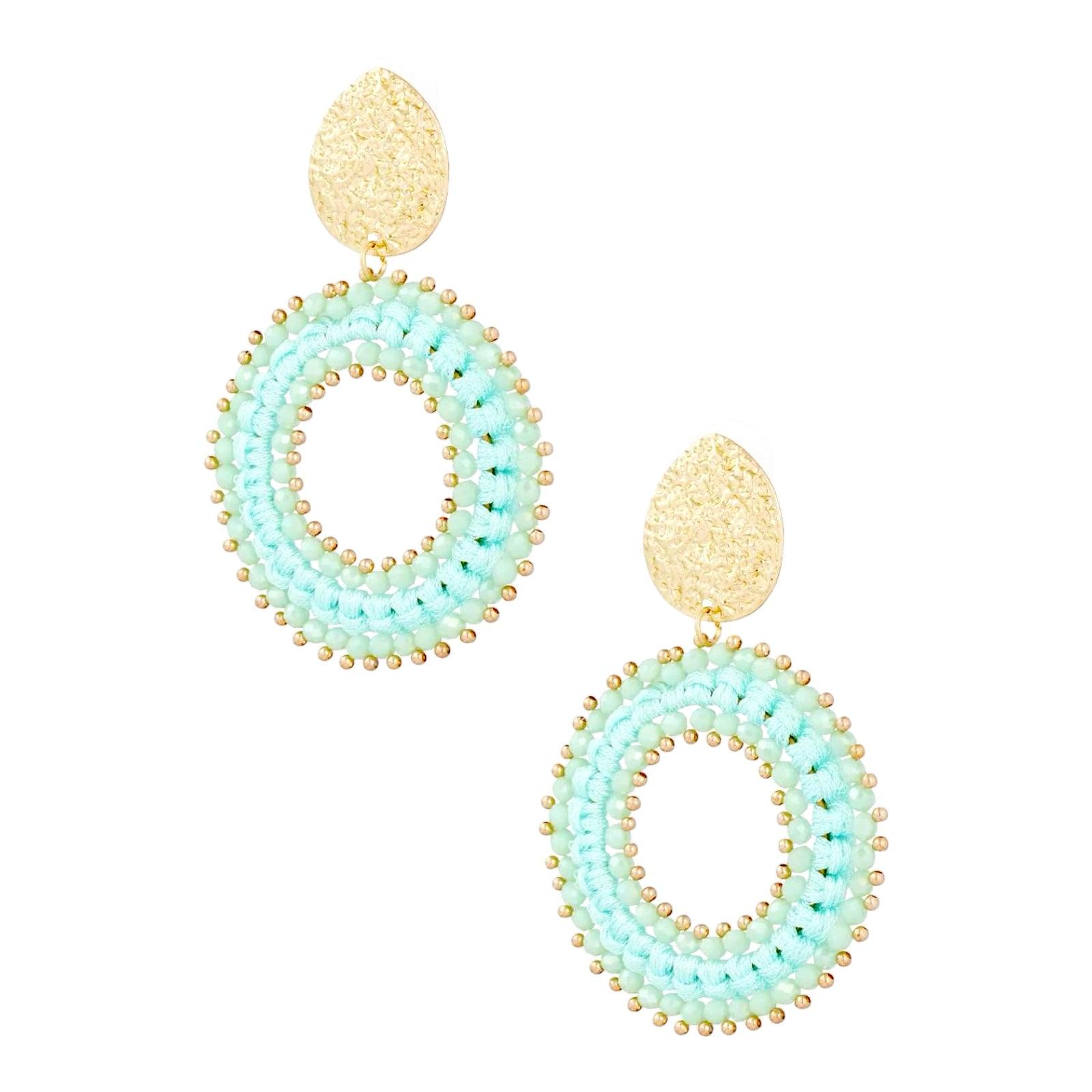 FRENCH RIVIERA | Miami-style mint green earrings