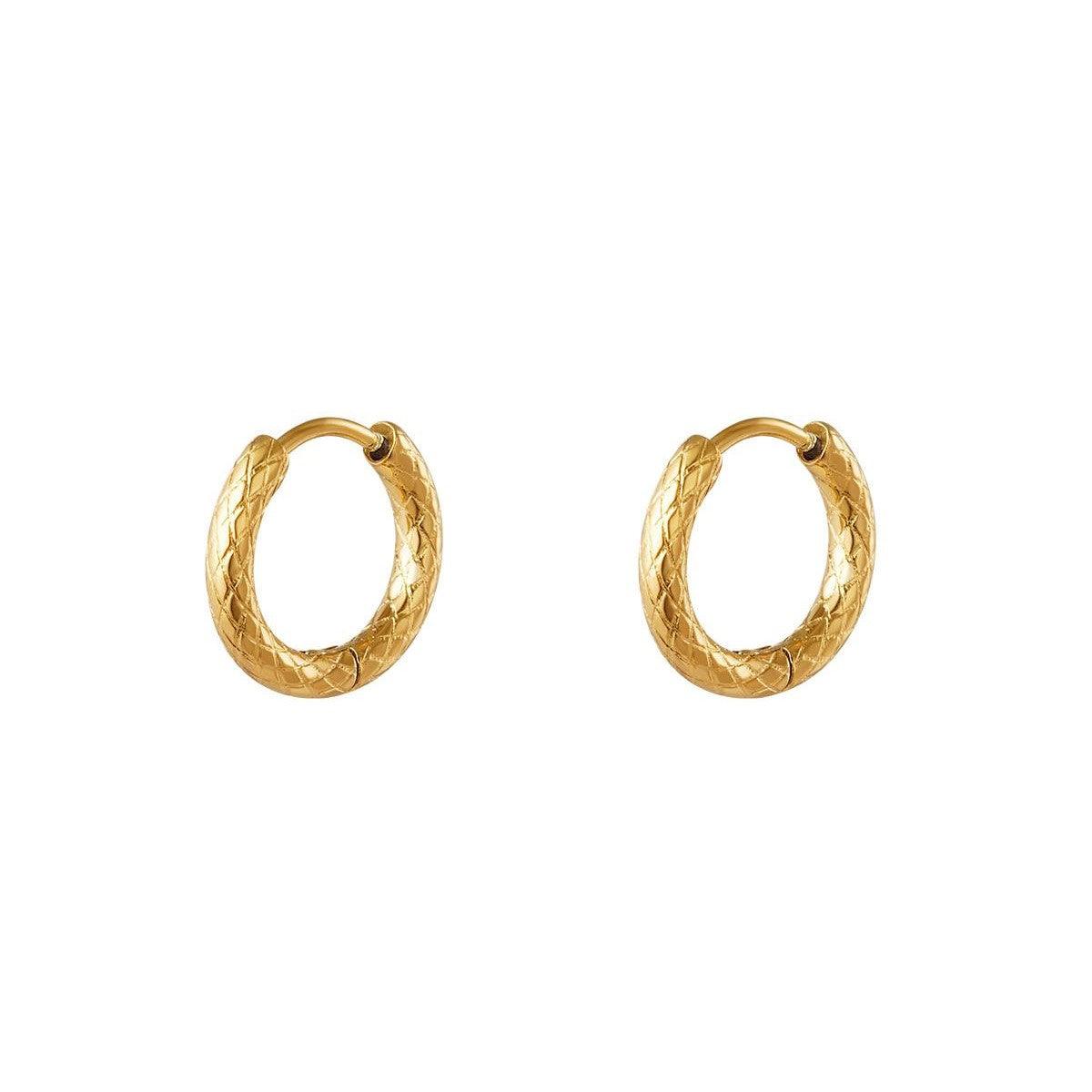 FRENCH RIVIERA | Cassie small gold-colored surgical steel rings