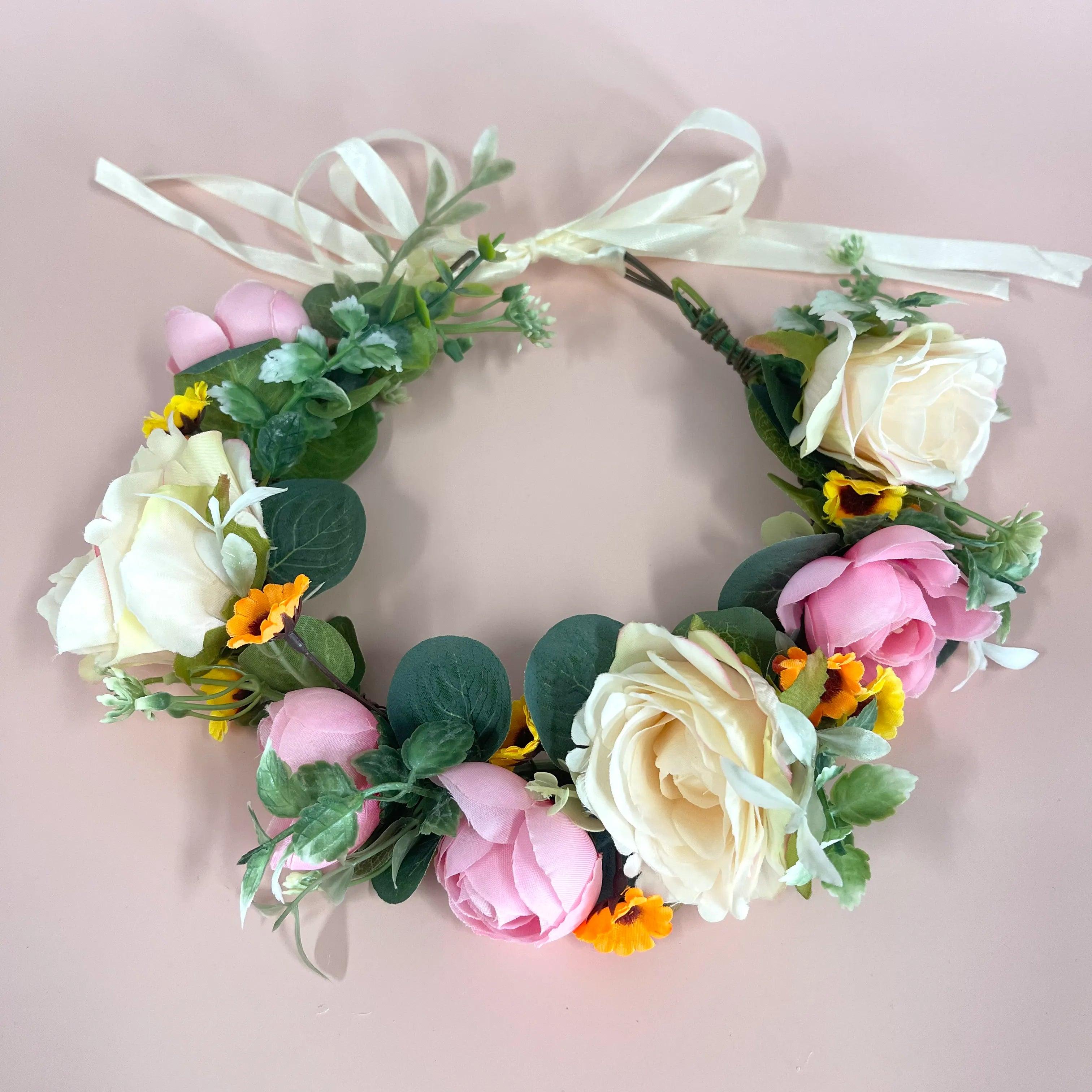 Flower crown | SUGAR SUGAR, Sunshine Love pink flower headband