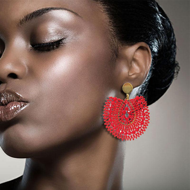 FRENCH RIVIERA | Gaby red surgical steel earrings