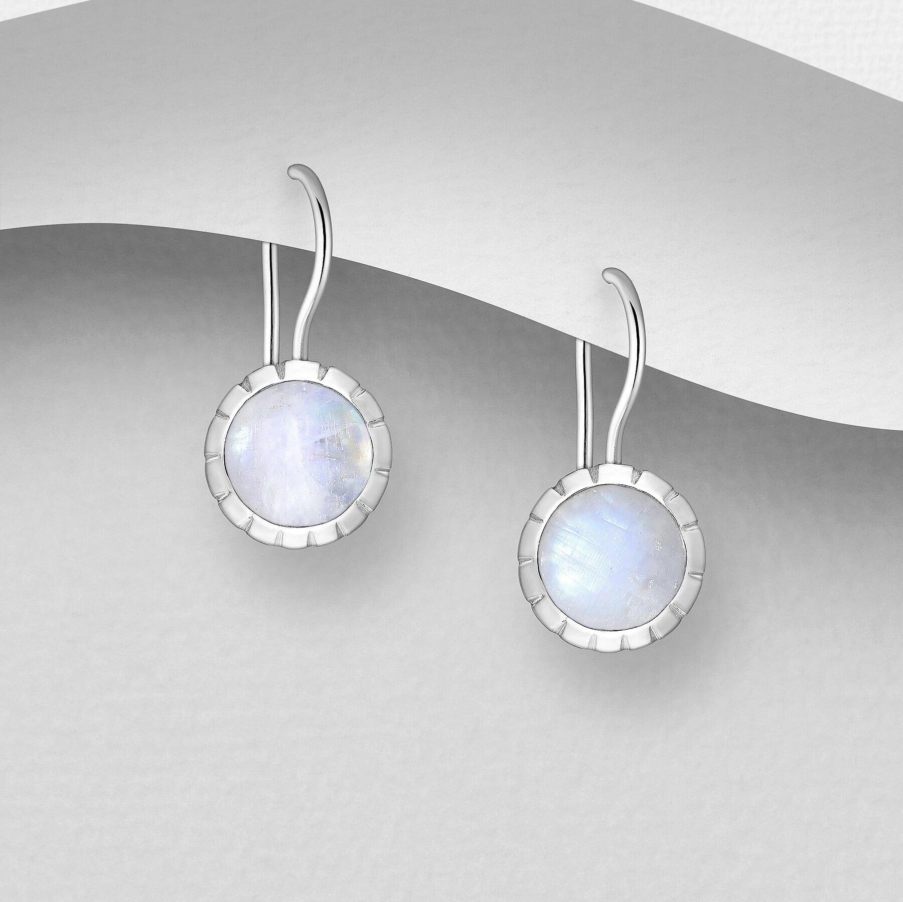 PREMIUM COLLECTION | Evelina silver earrings with moonstone 