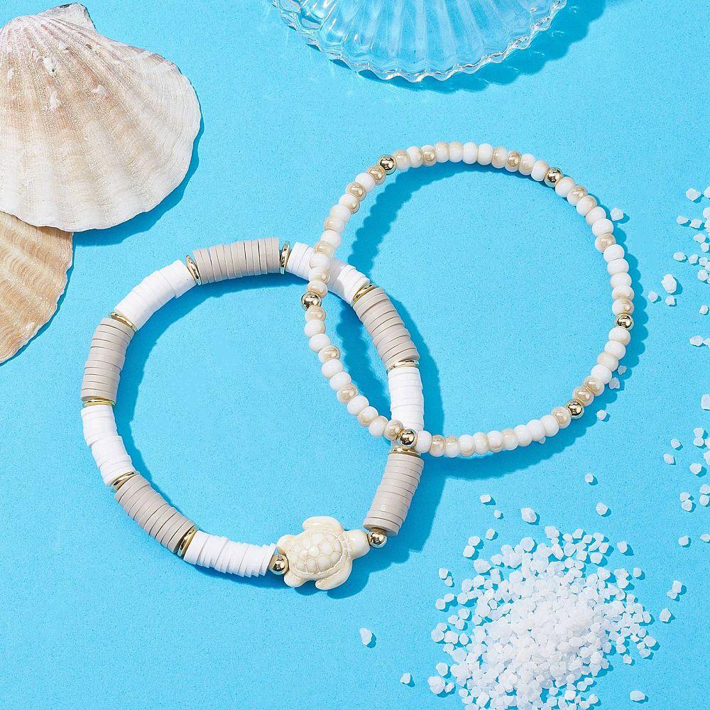 FRENCH RIVIERA | Those Beach Days bracelet set with turtle mascot