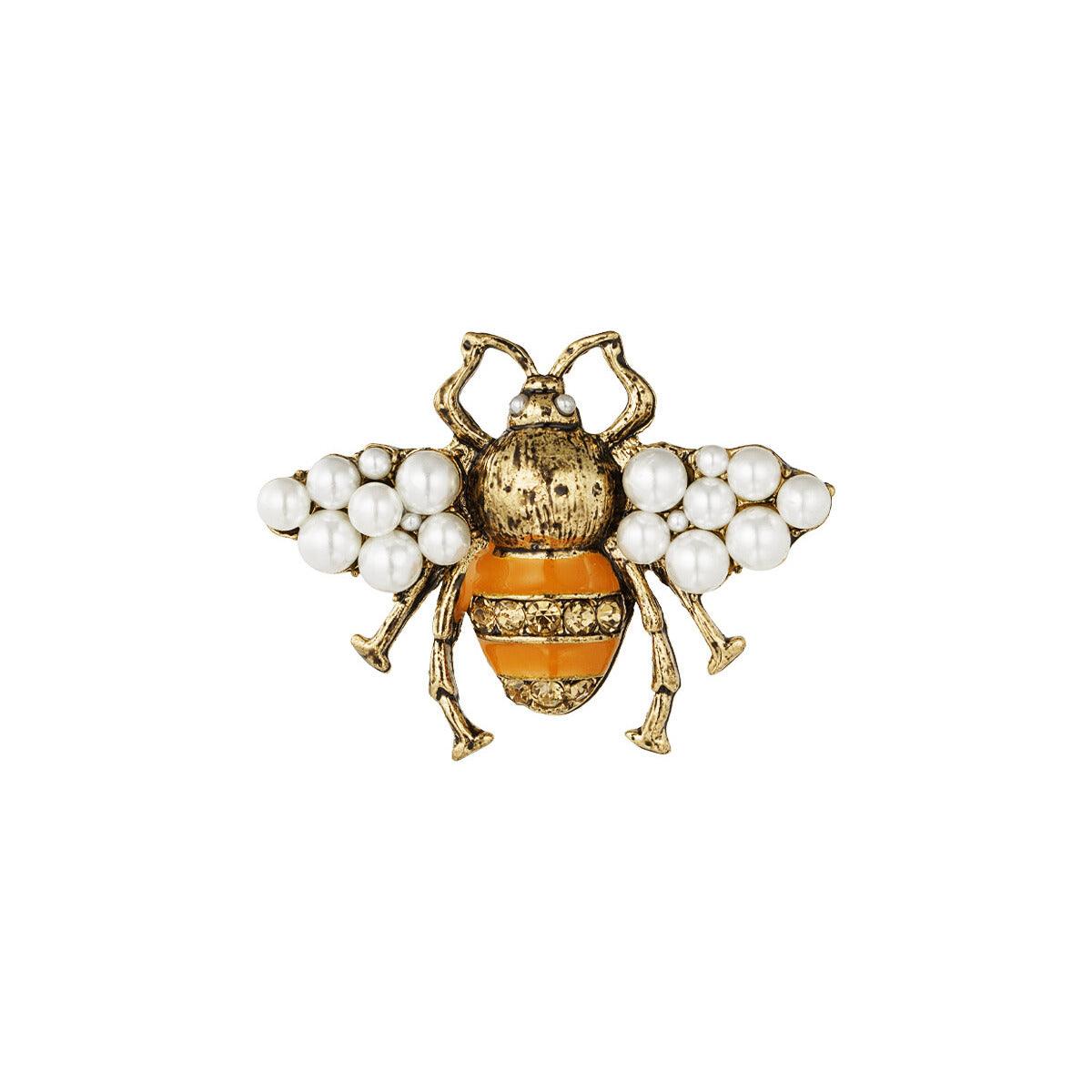 FRENCH RIVIERA | Queen bee -helmikoristeinen rintaneula