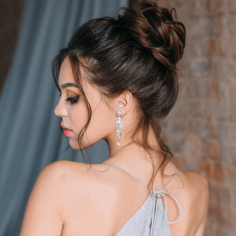 Earrings, ATHENA BRIDAL | Clarisse sparkling pearl earrings