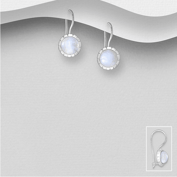 PREMIUM COLLECTION | Evelina silver earrings with moonstone 