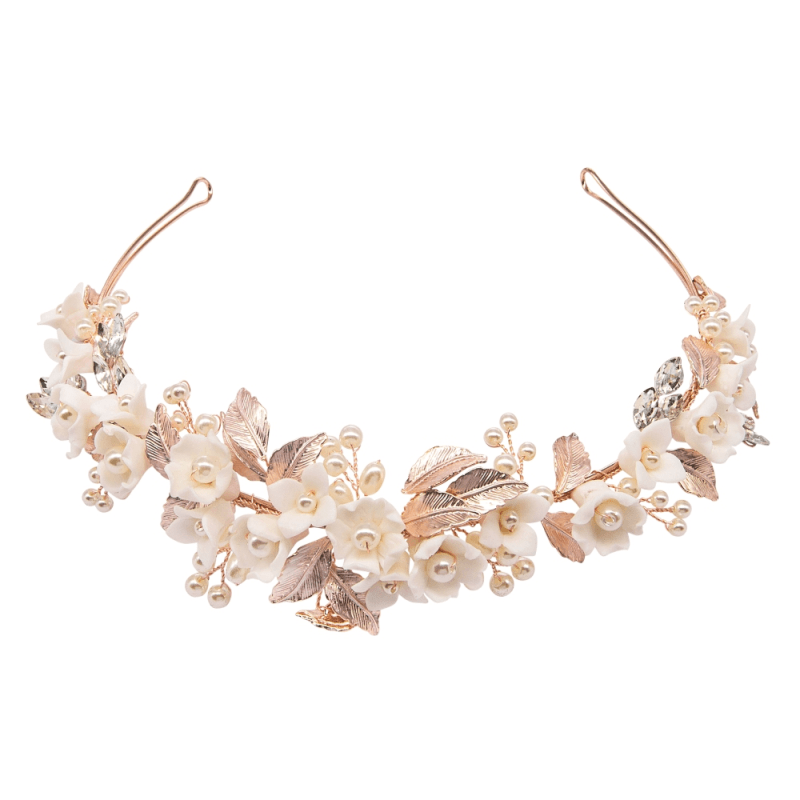 ATHENA BRIDAL, Eleanore rose gold bridal headband