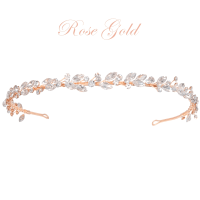 ATHENA BRIDAL, Marguerite rose gold bridal headband