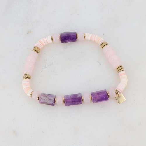 BOHM PARIS | Bracelet Taïssia - amethyst natural stone bracelet