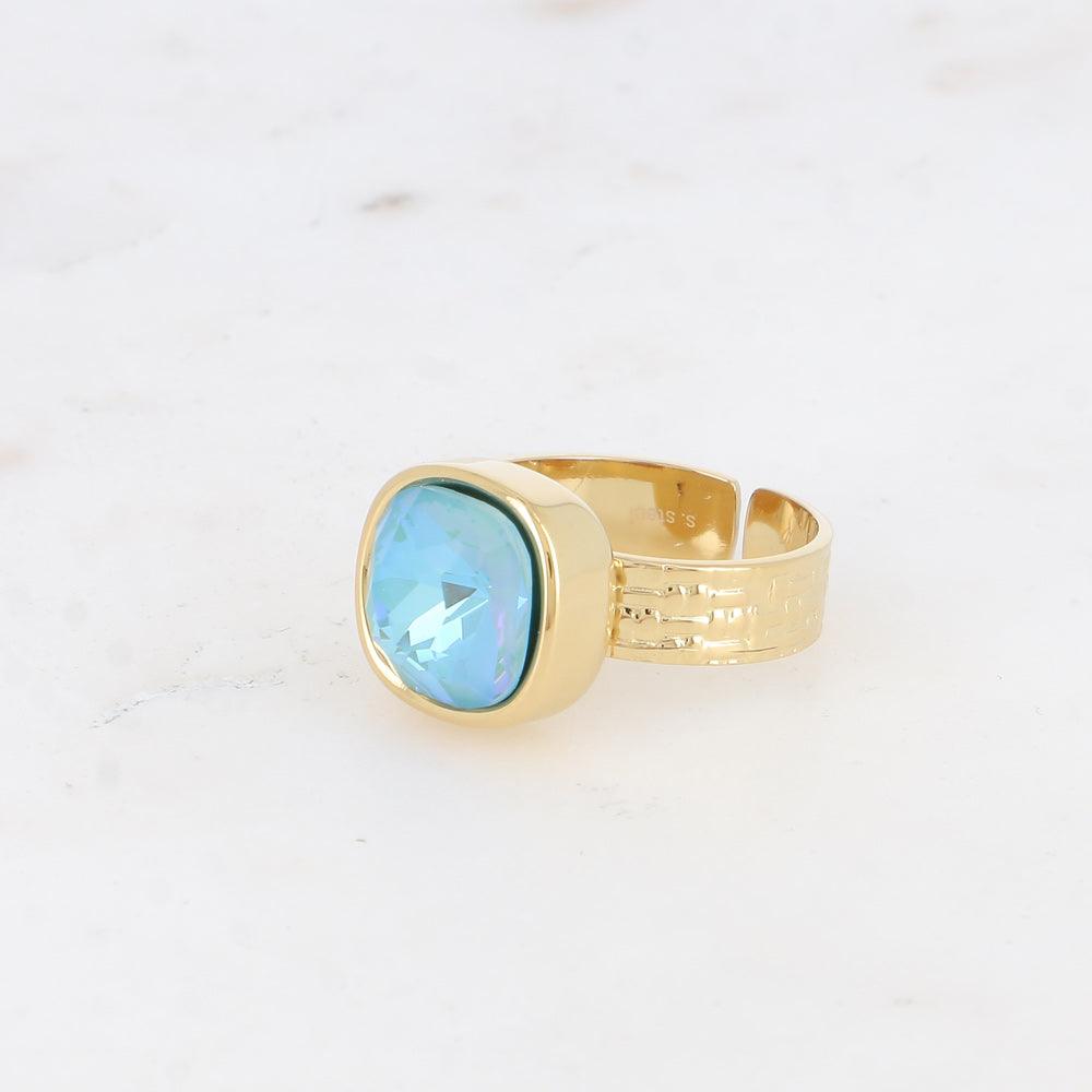 BOHM PARIS | Bague Sivaria -opal blue surgical steel ring