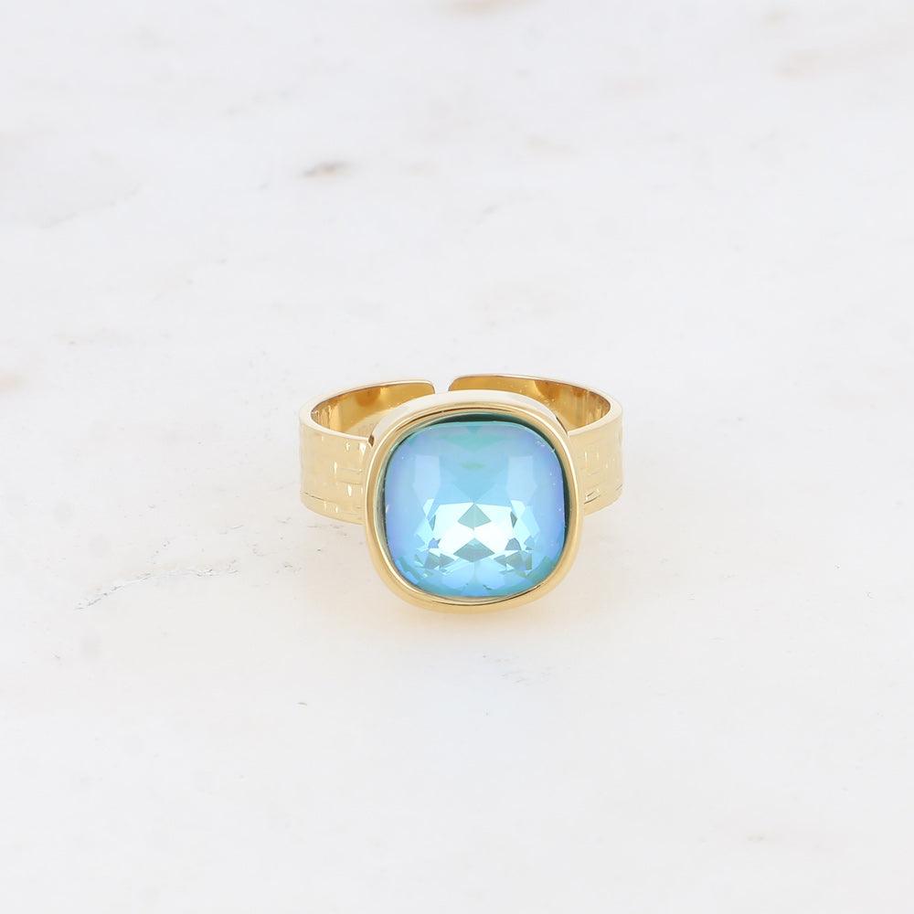 BOHM PARIS | Bague Sivaria -opal blue surgical steel ring