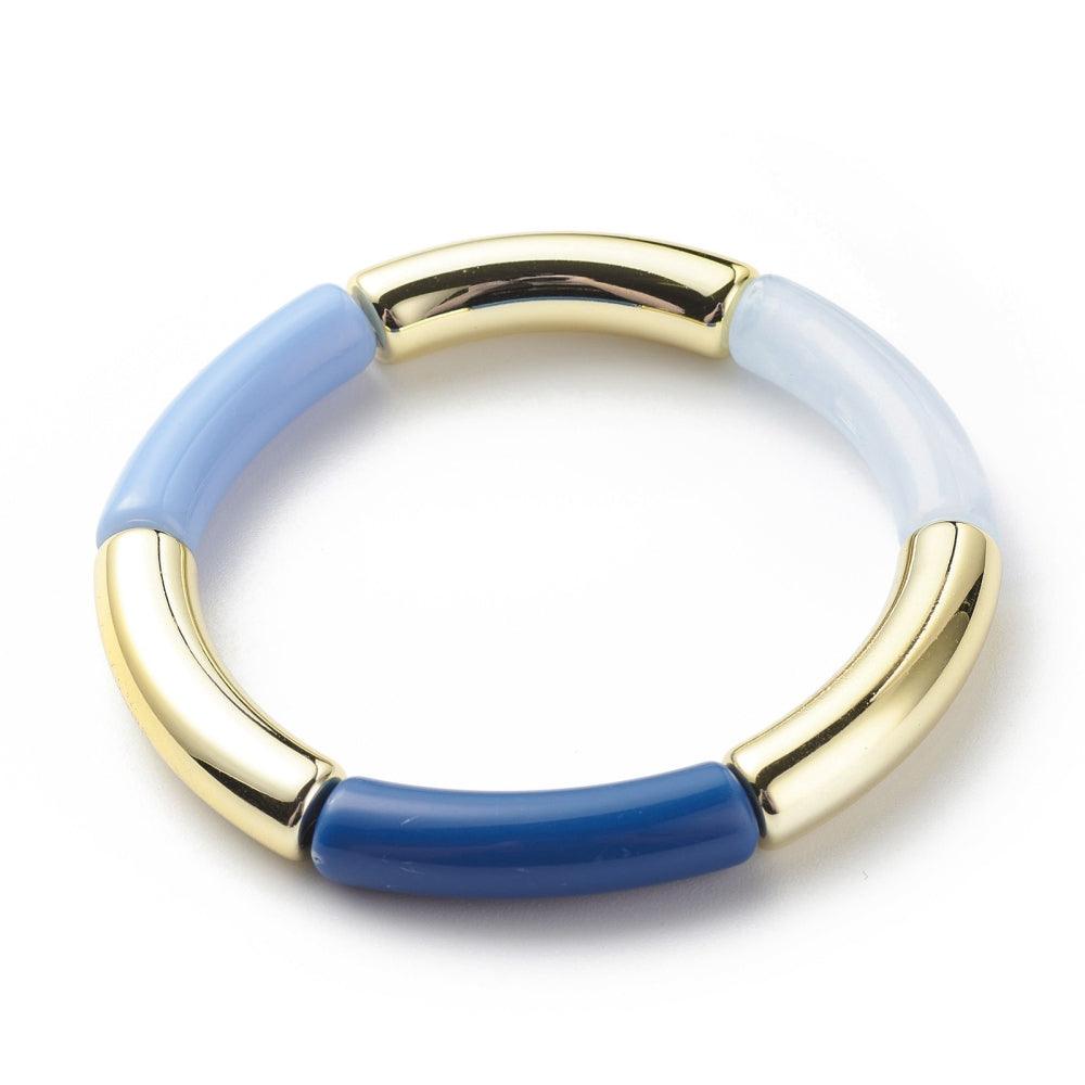 FRENCH RIVIERA | Serenity blue bracelet with gold details