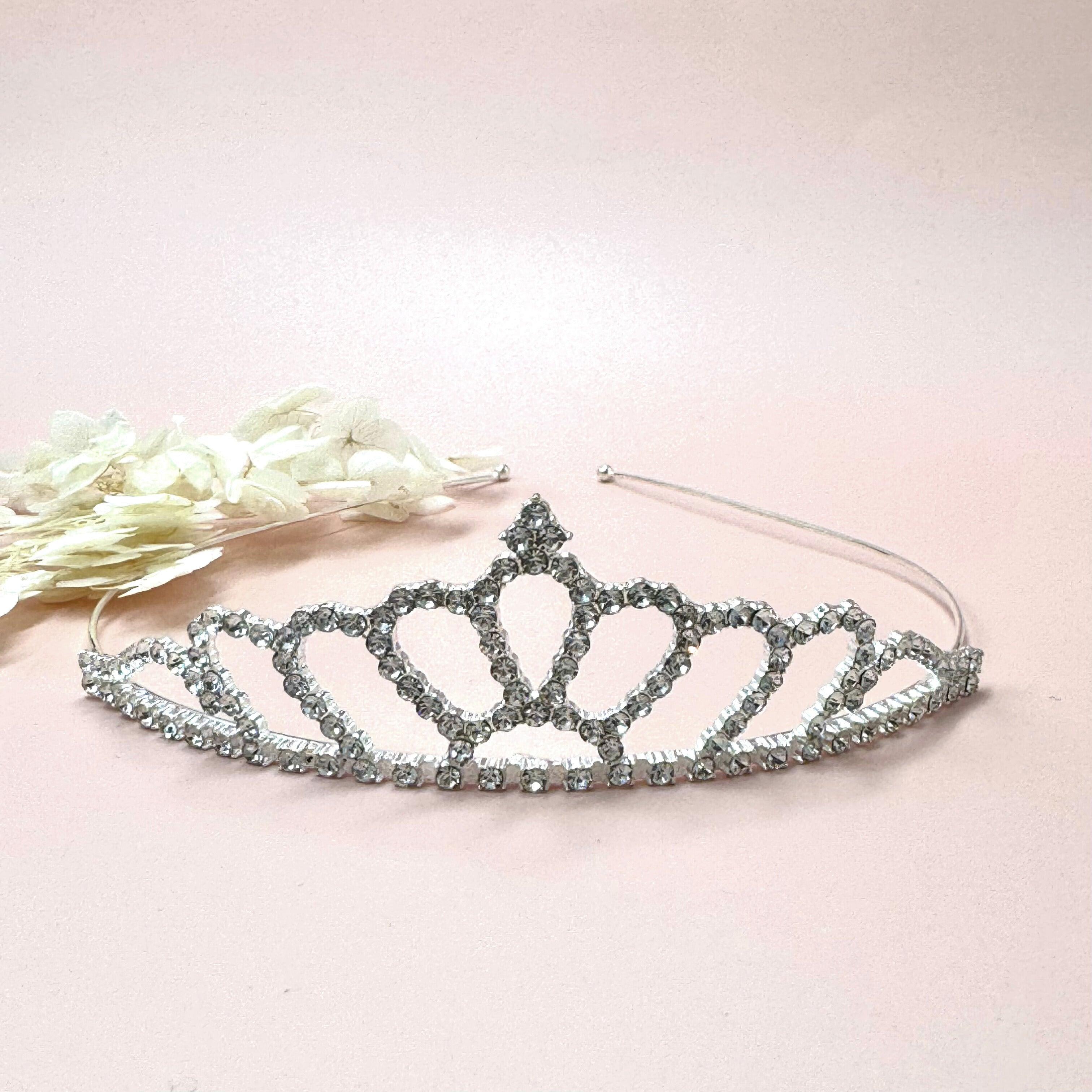 ROMANCE, Michele silver-colored tiara with bright stones