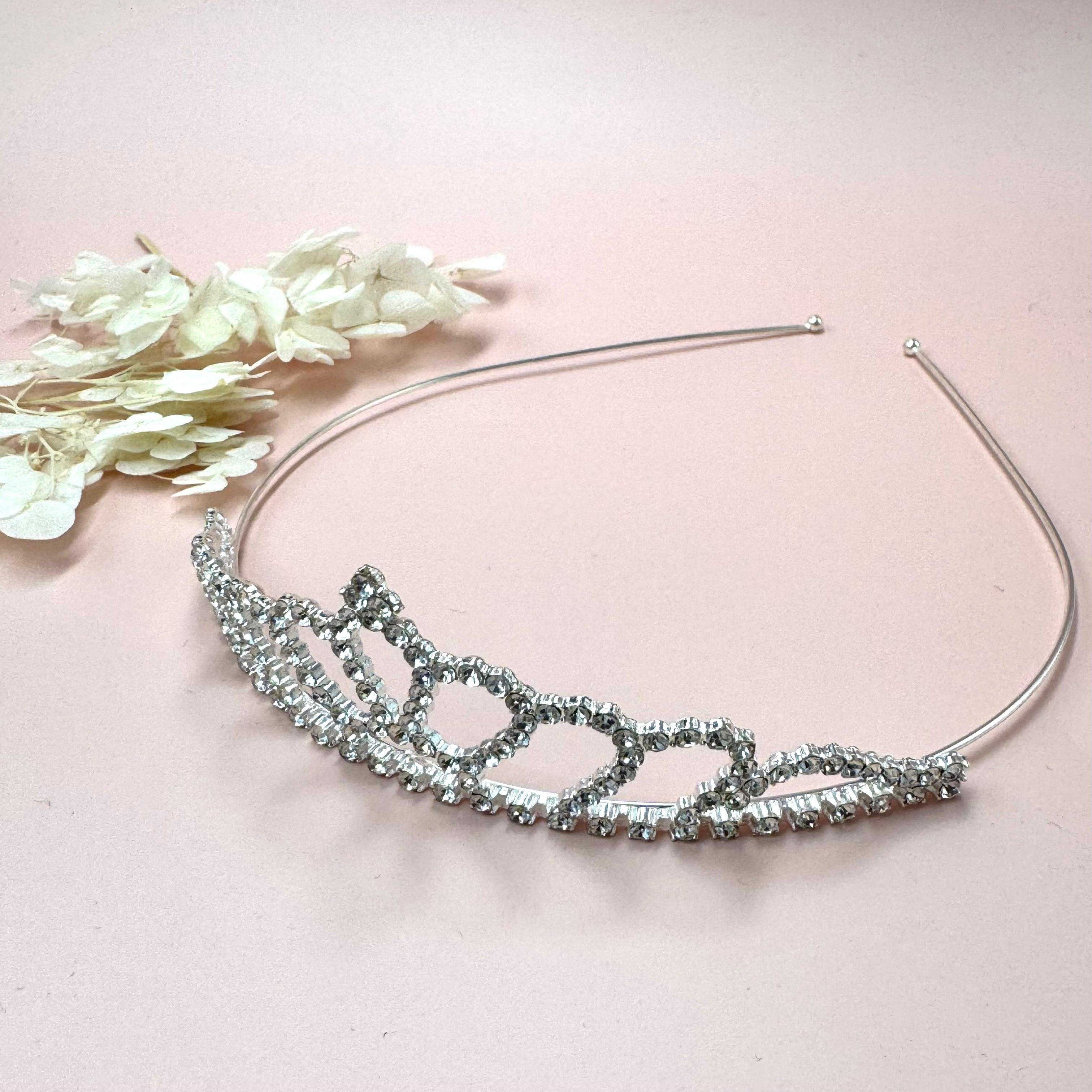 ROMANCE, Michele silver-colored tiara with bright stones