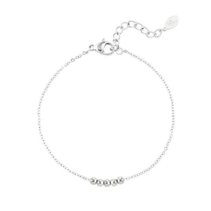 FRENCH RIVIERA | Amandine surgical steel ball bracelet (silver)