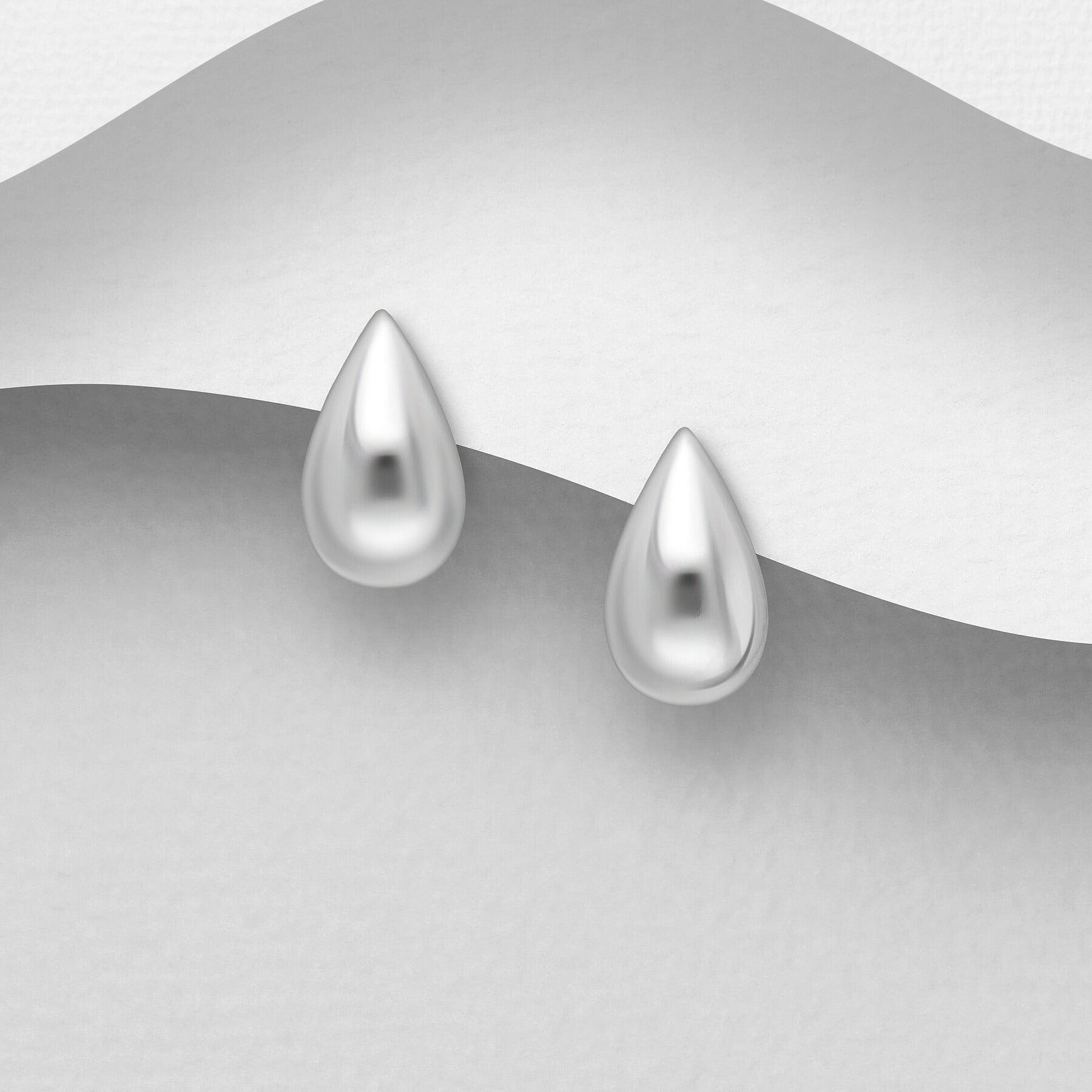 PREMIUM COLLECTION | Eliana teardrop silver buttons 