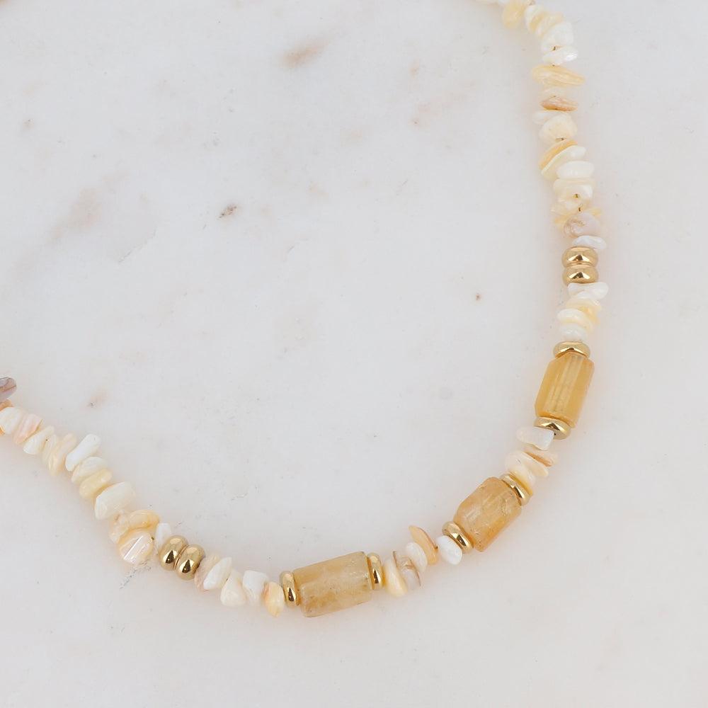 BOHM PARIS | Collier Ambérine -yellowish stone necklace