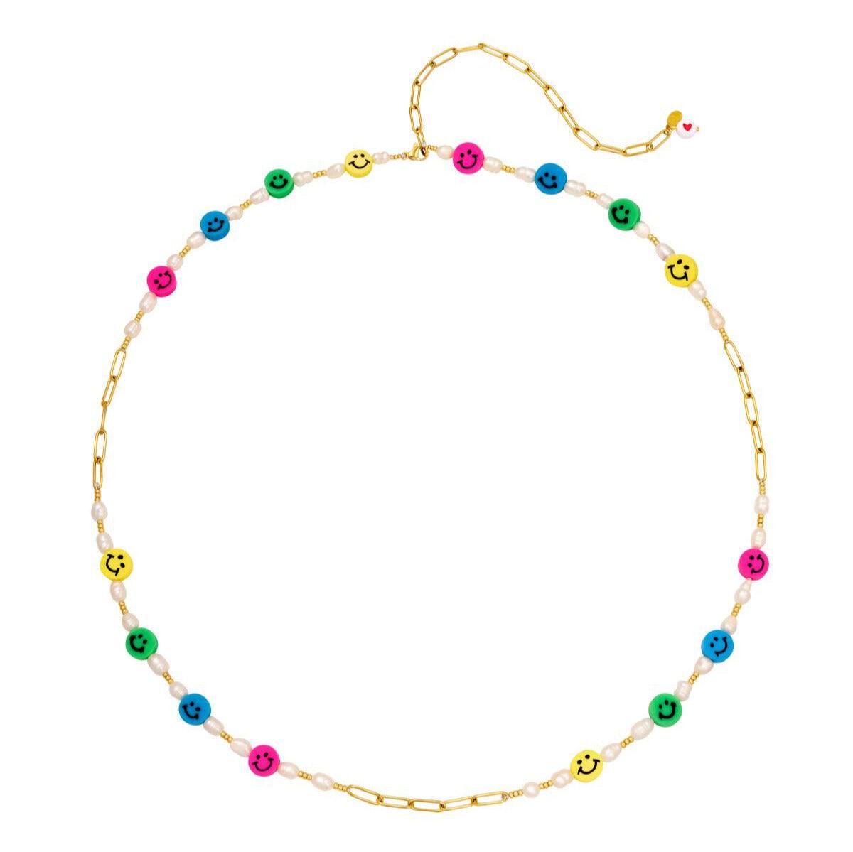 FRENCH RIVIERA | Smiley surgical steel colorful waist chain