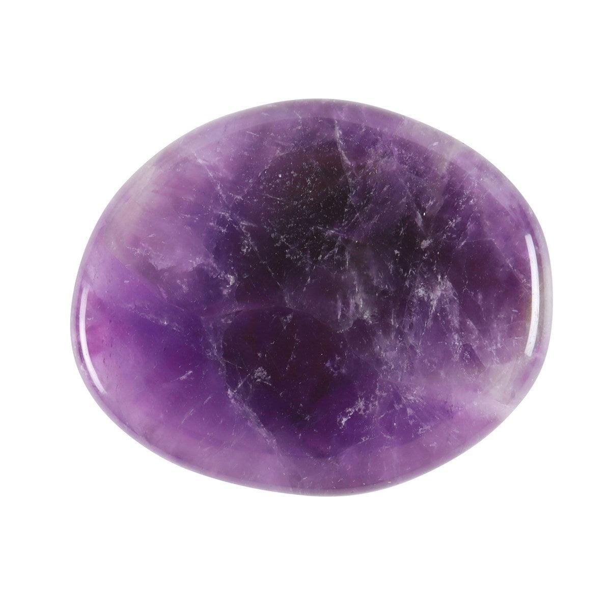 Stay Calm Amethyst - amethyst palm stone "stay calm"