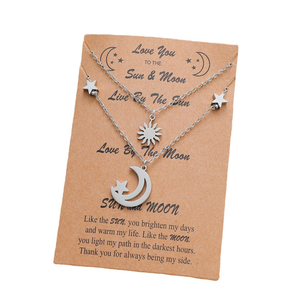 Love jewelry, Sun &amp; Moon necklace