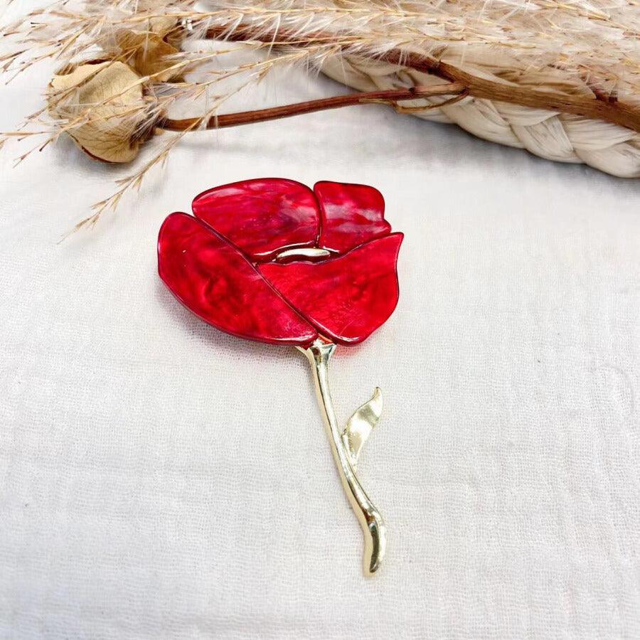 Mila and Stories | Large Poppy - large red poppy brooch