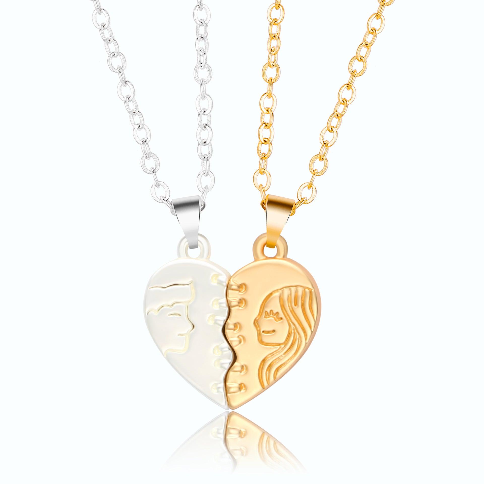 Gold Love Couple Necklace