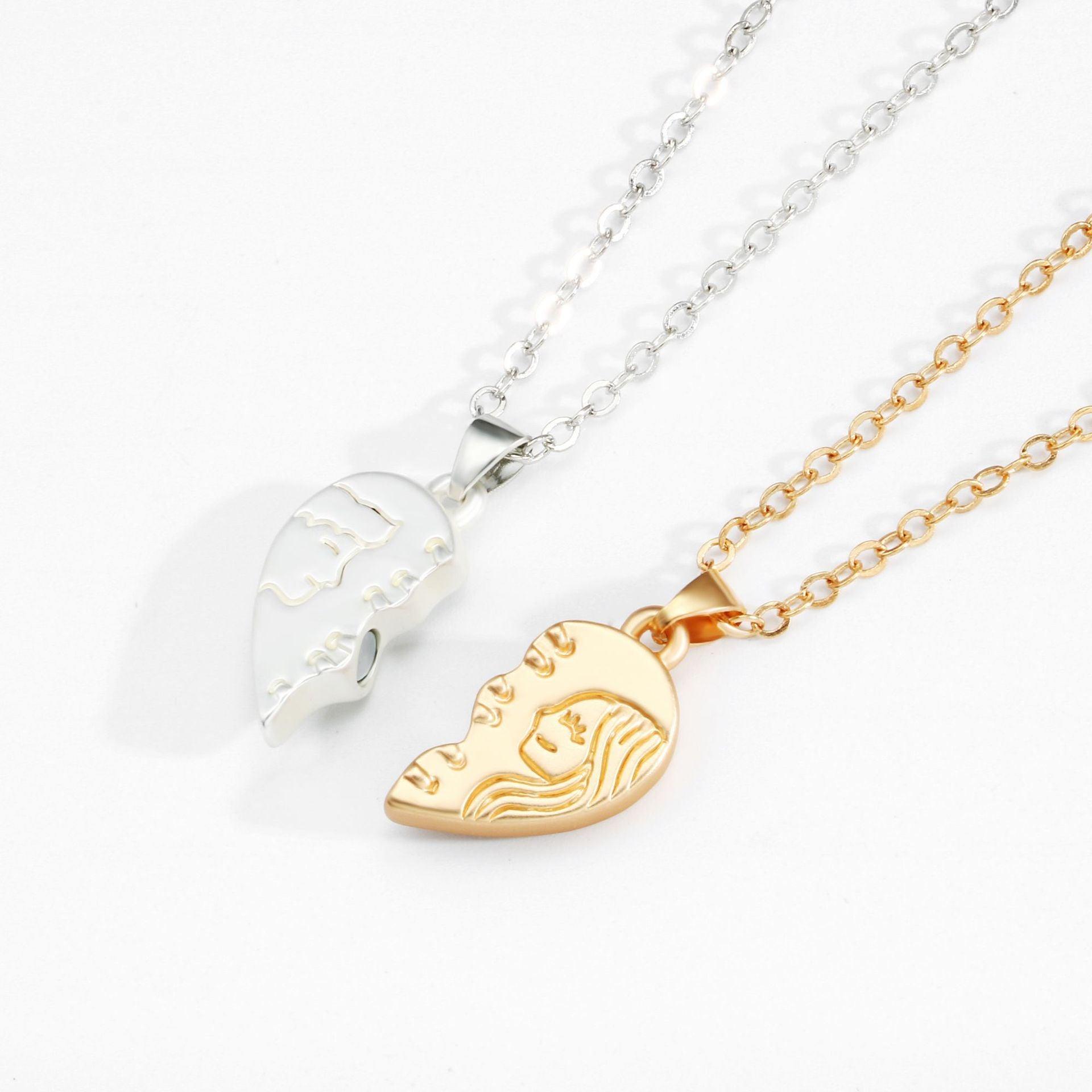 Gold Love Couple Necklace