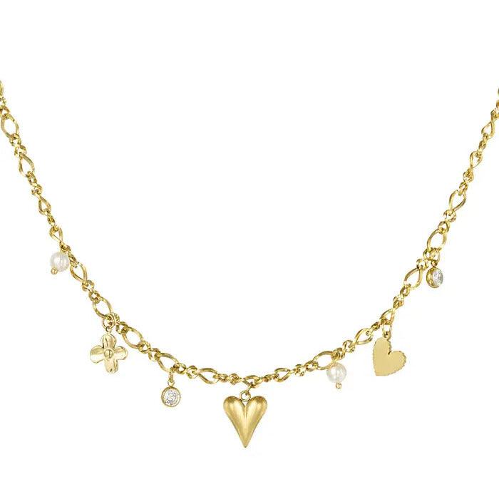 FRENCH RIVIERA | Rachel Surgical Steel Heart Necklace (Gold)