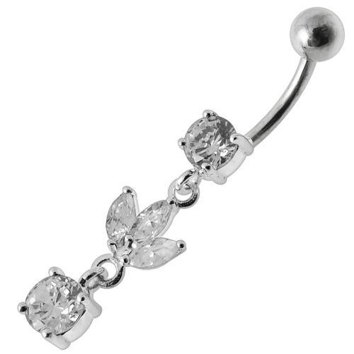 Titanium navel ring, Brielle dangling navel ring