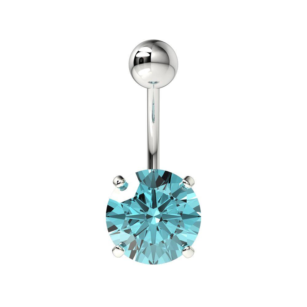 Titanium belly button ring, Ellie turquoise belly button ring