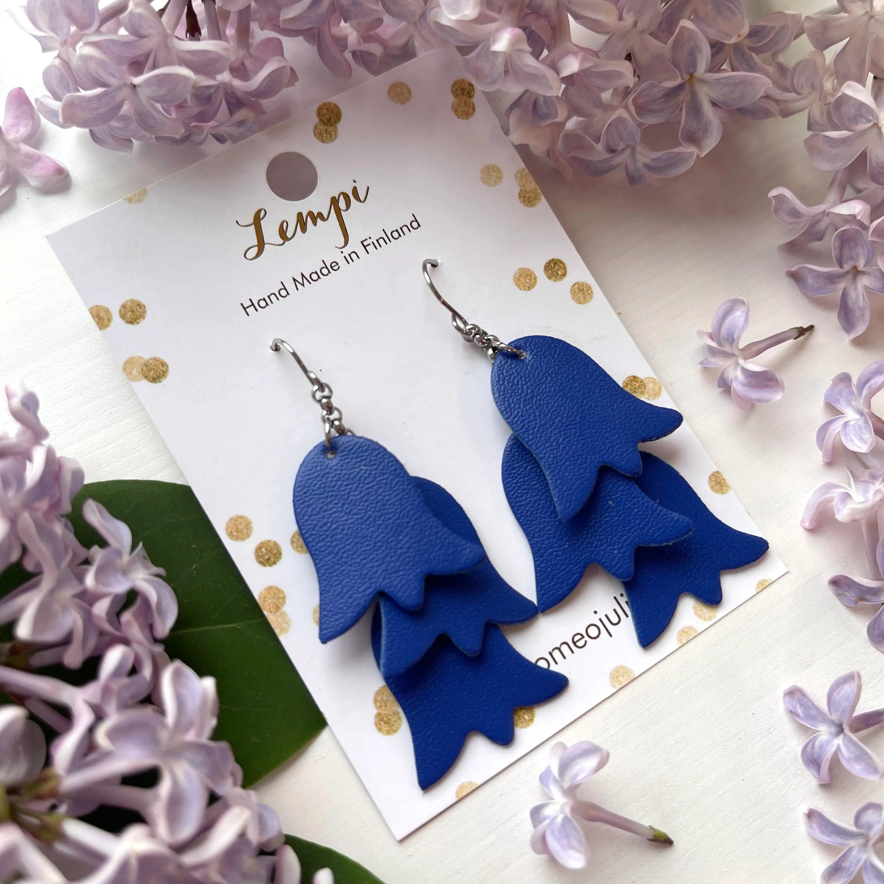 LEMPI® earrings, Keto (blue/silver)