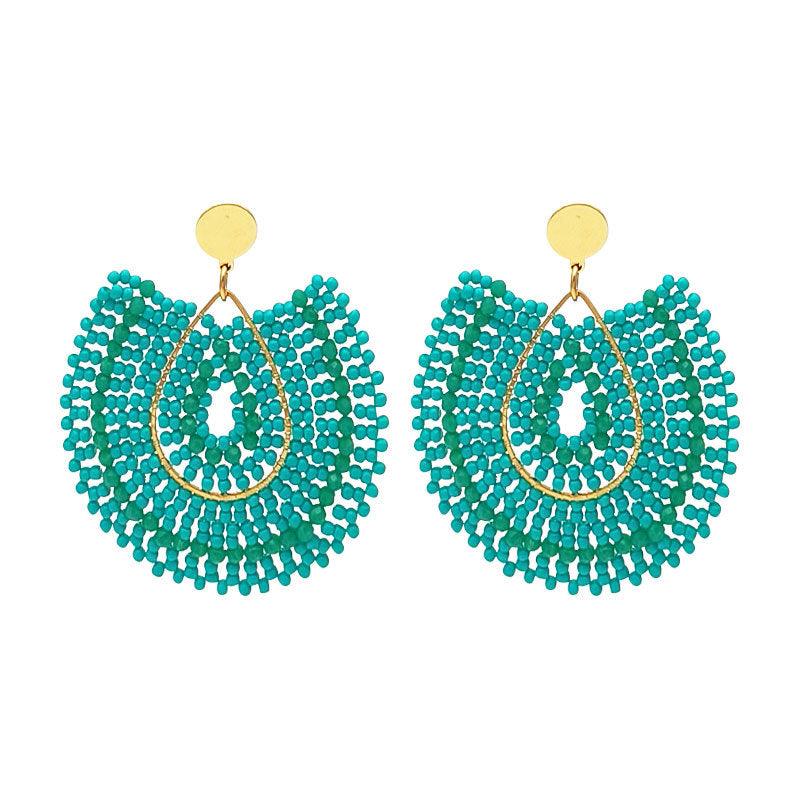 FRENCH RIVIERA | Gaby Caribbean turquoise surgical steel earrings