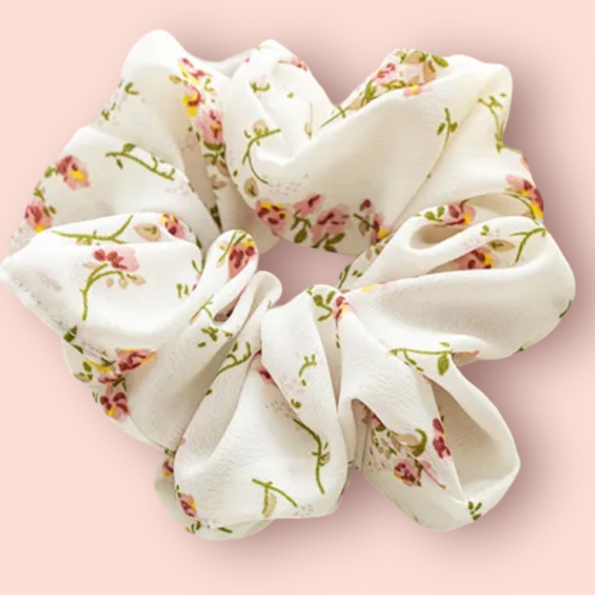 SUGAR SUGAR®, Pink Flowers -white floral hair donut