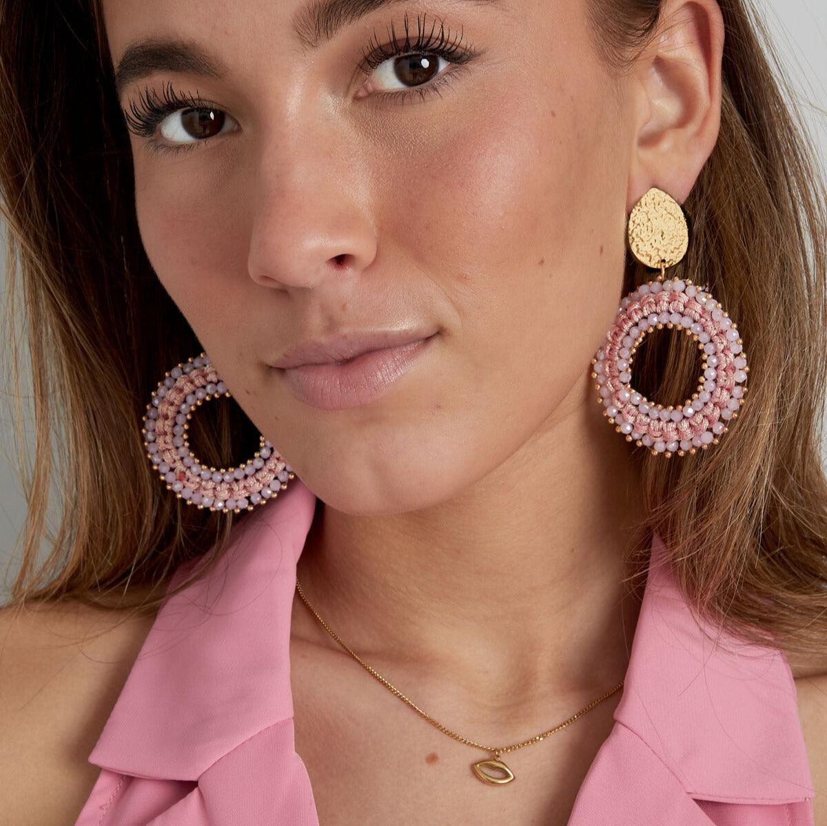 FRENCH RIVIERA | Miami-style pink earrings