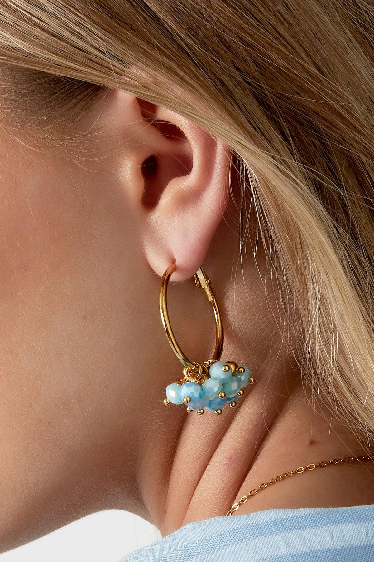 FRENCH RIVIERA | Allison light blue surgical steel earrings